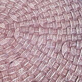 Table basse en corde tressée et rotin