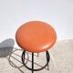 Vintage high stool in tawny faux leather