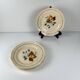 Set of 4 flat plates Sarreguemines flower pattern, first half of the 20th century.