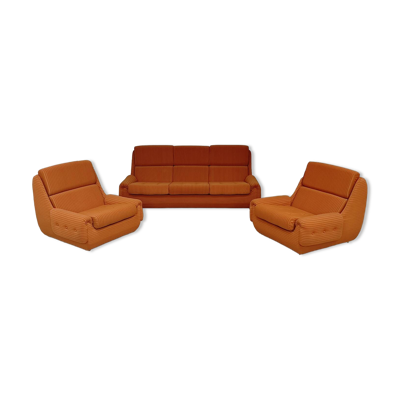 Salon complet orange JITONA style Atlantis Space Age 1970