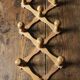 Vintage wooden ball accordion coat rack