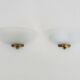Pair of Art Deco style half-moon wall lights from the 80s