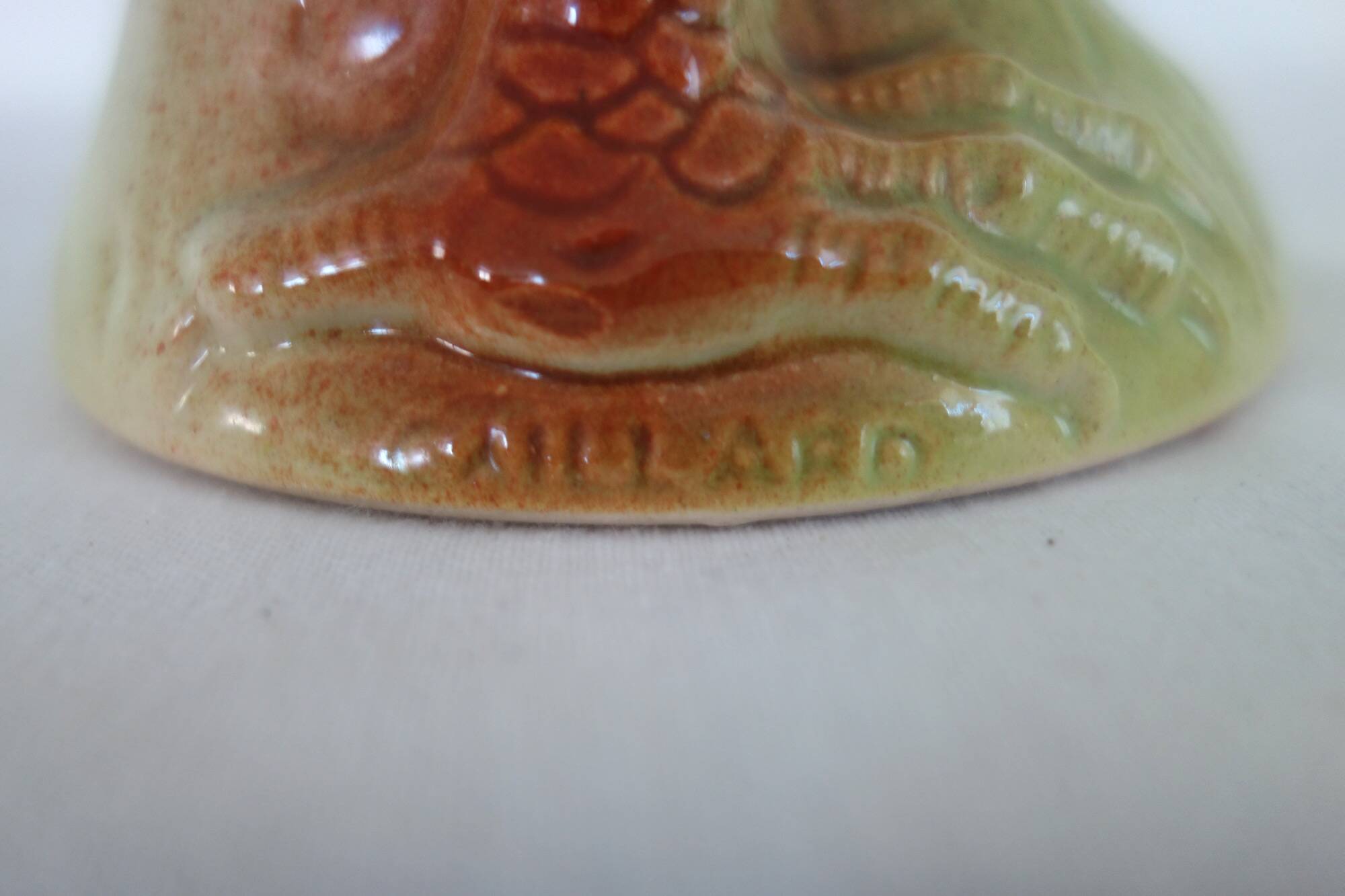 Saint Clément rooster pitcher, barbotine, 1950s