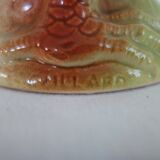 Saint Clément rooster pitcher, barbotine, 1950s