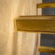 Coffee table made of brass and glass.
