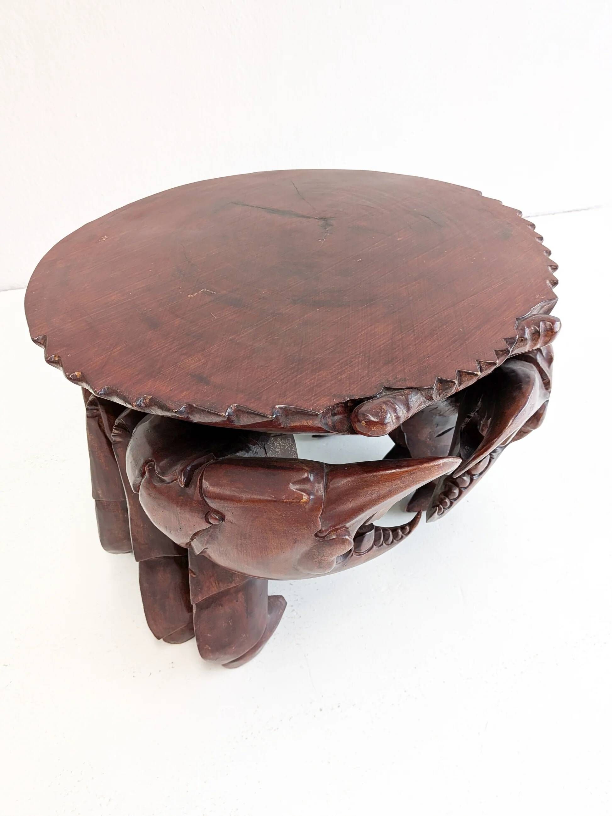 Table d'appoint en forme de crabe fait main des années 1970