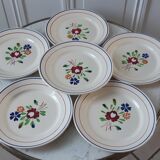 Set of 6 dessert plates Luneville model Chantilly