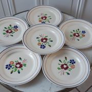 Lot de 6 assiettes à dessert Luneville modèle Chantilly