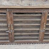 Old collector's wall display case in Burmese teak