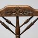 Mid Century Antiques spindle wood chaise with a rush seat.