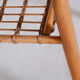 Restored Mid-Century Style Coffee Table, Cherry-Tree, Rattan, 1950s, Czechia