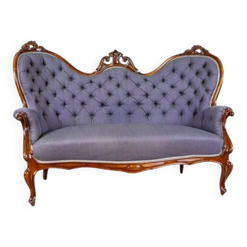 Rococo Revival Walnut Sofa, 1860