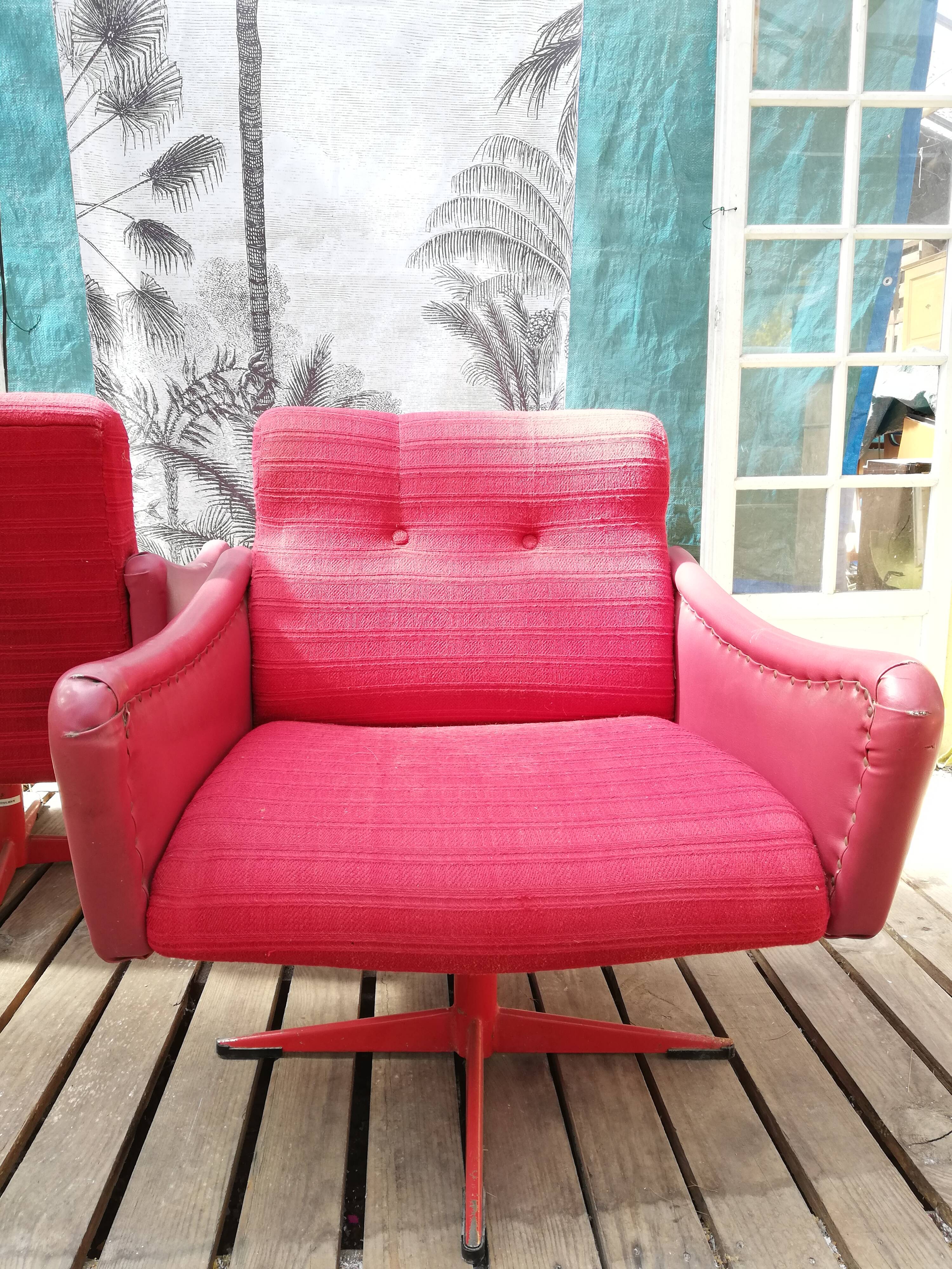 Pair of swivel chairs