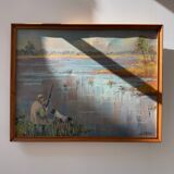 Tableau scène de chasse suzette mezie