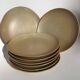8 dessert plates village speckled blond stoneware