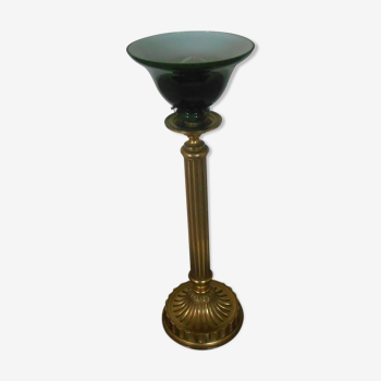 Foot bronze lamp and its opaline