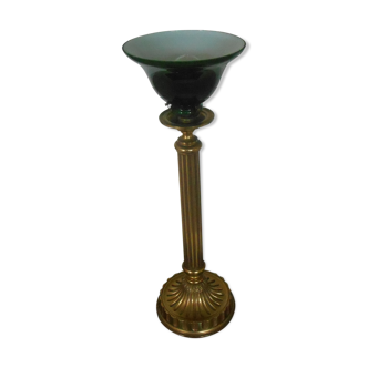 Foot bronze lamp and its opaline