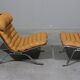 Lounge Chair and Ottoman from Arne Norell Ab, 1960s