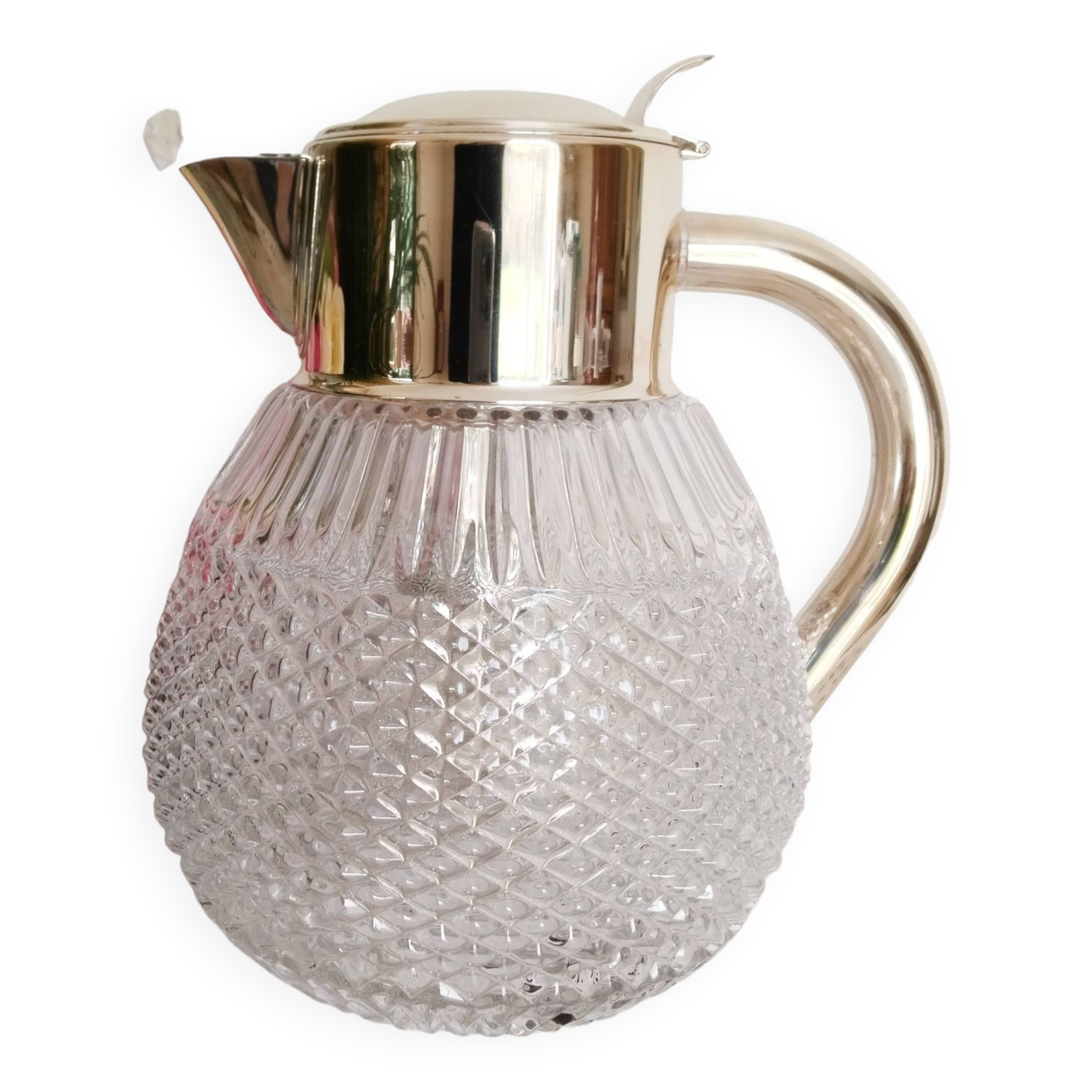 Water cooler, orangeade, crystal and silver