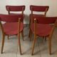 Set de 4 chaises bistrot vintage, années 50 (Taille adulte)