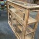 Vitrine comptoir bois exotique