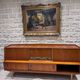 Large Scandinavian teak sideboard with bar, 1960s
