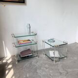 Glass and Plexiglas consoles from the 80s