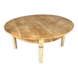 Table basse ronde en bois brut