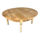 Table basse ronde en bois brut