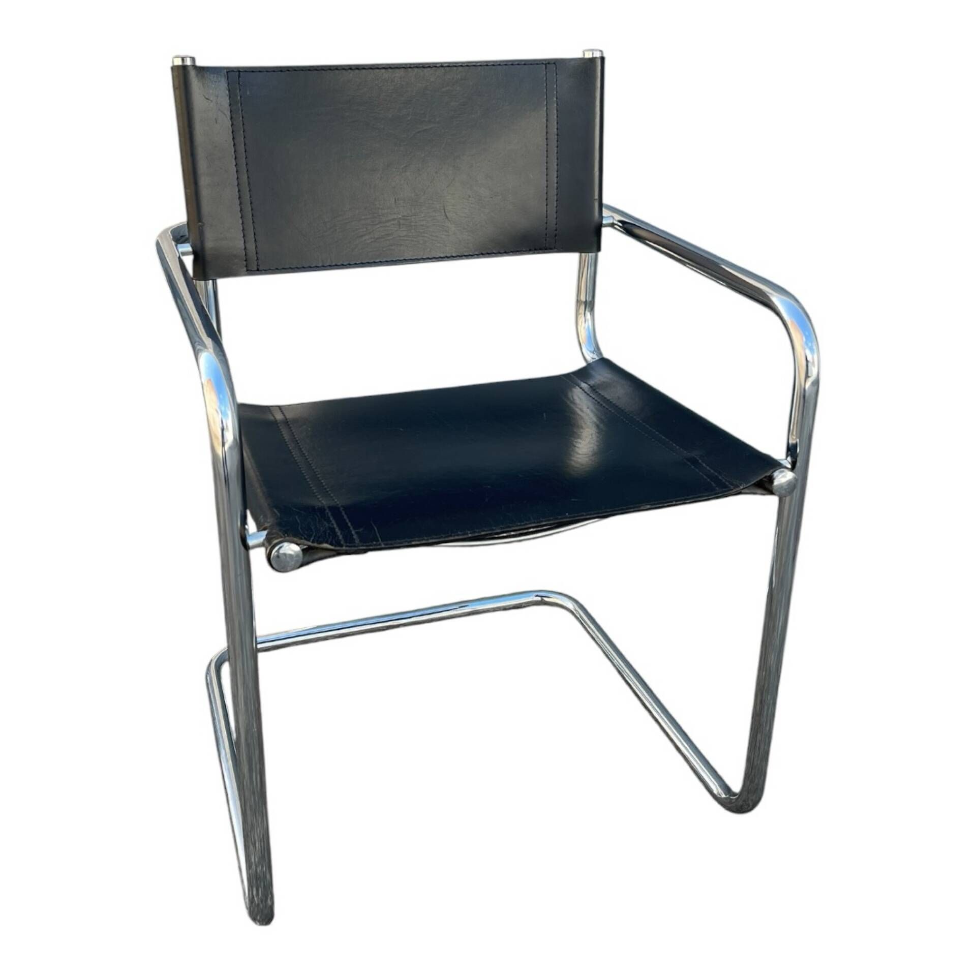 Cantilever armchair MR20 (Mies van der Rohe) with armrests