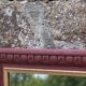Vintage wall mirror in carved wood, burgundy and gold – Art Deco style – H4