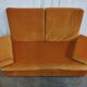 Vintage orange velvet bench from the 70s