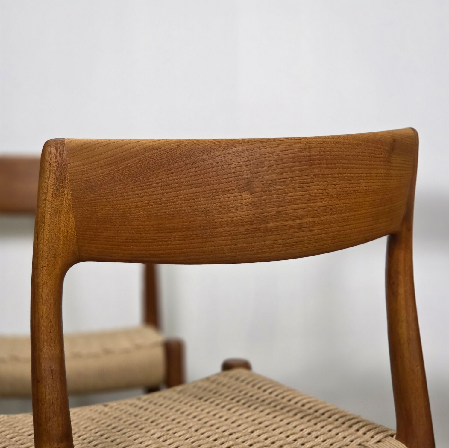 Niels Møller model 77 dining chair teak new papercord