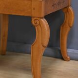 Chaise Gondole en Merisier et Érable moucheté, style Charles X – Milieu XXe