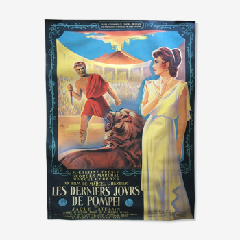 Affiche cinéma "Les Derniers jours de Pompéi" Micheline Presle 120x160cm 1950