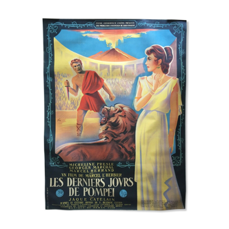 Affiche cinéma "Les Derniers jours de Pompéi" Micheline Presle 120x160cm 1950