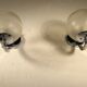 Paire d'appliques verre et chrome 1970