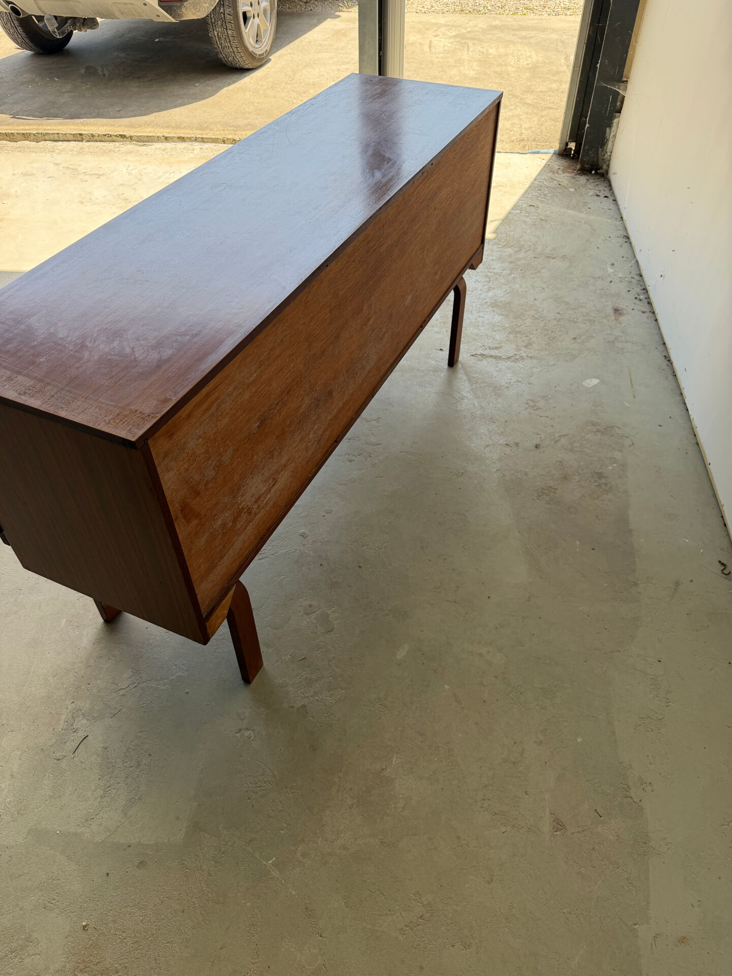 Teak sideboard with Scandinavian design by Schreiber from the 1970s.