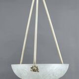 Chandelier / Basin by Noverdy, Silvered Bronze Mount, Art Deco, c. 1930