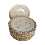 Suite of 12 flat plates Limoges