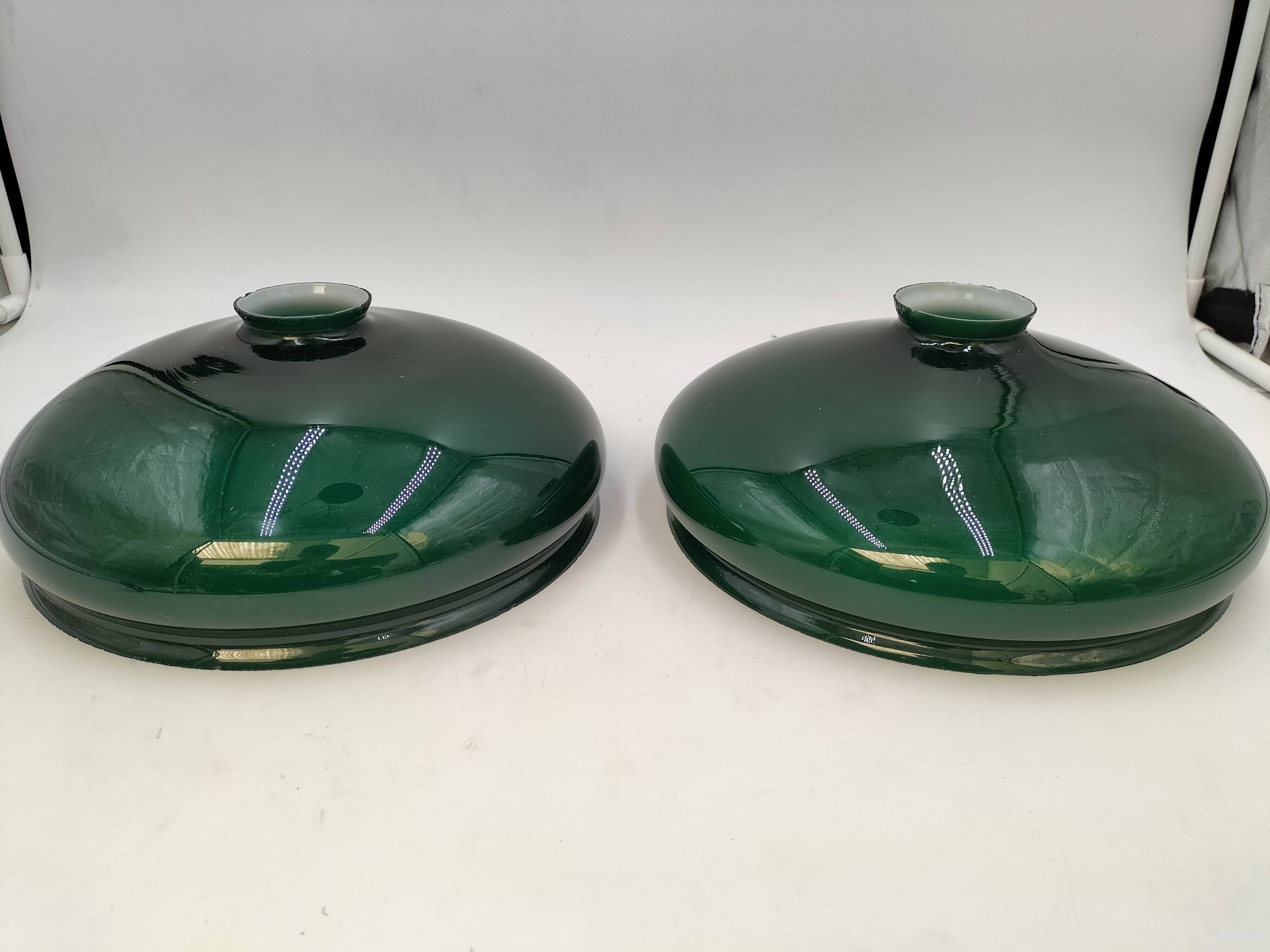 Green opaline pendant lights