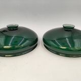 Green opaline pendant lights