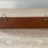 Vintage teak and aluminum towel rack