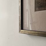 Pastel landscape under glass signed Henri Marchal