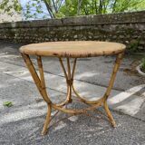 Vintage rattan table