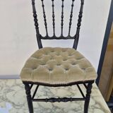 Napoleon III chair in blackened wood, 19th century