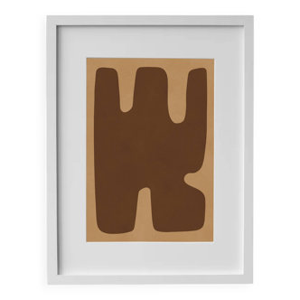 Framed abstract painting
