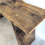 Raw wood bench
