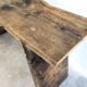 Raw wood bench