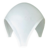 Lampe de table 'Coque' en verre dépoli par Elio Martinelli pour Martinelli Luce, Italie, années 1970.